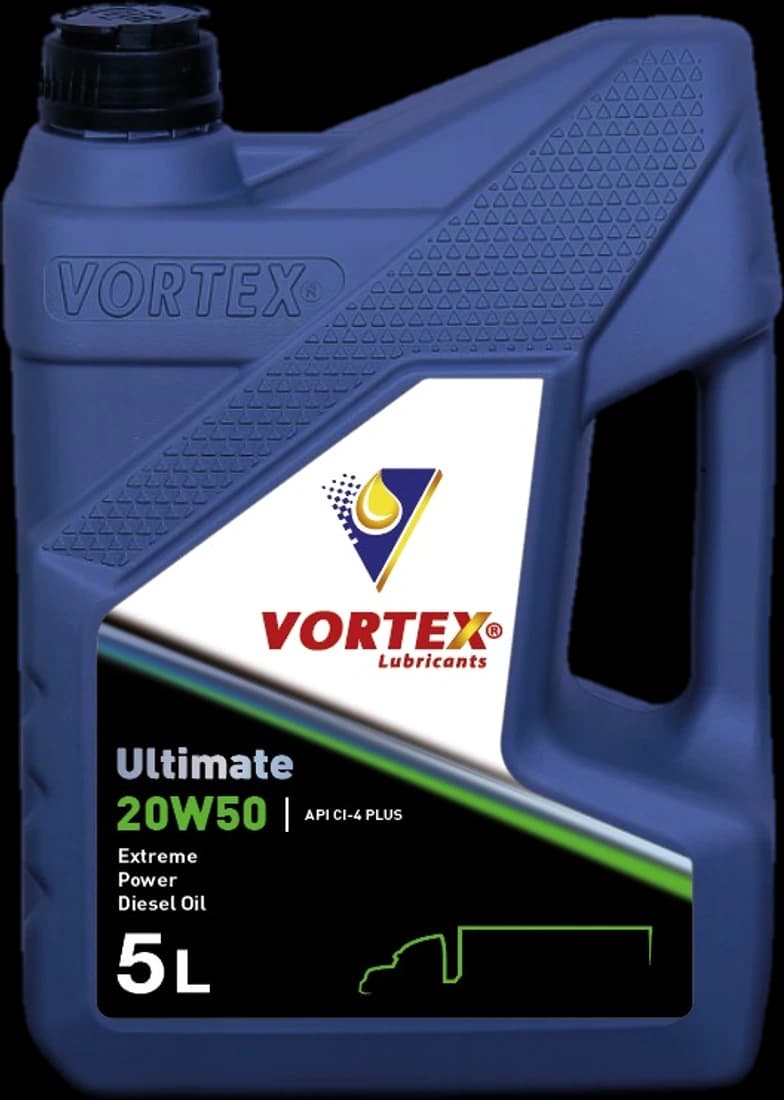 VORTEX Ultimate Extreme Power Diesel Oil in a blue five litre jerrycan with a moulded handle